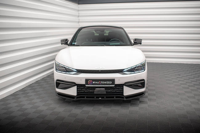 Maxton Front Splitter V.2 Kia Ev6 Gt-Line Mk1 - Gloss Black