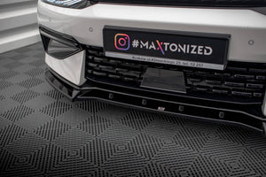 Maxton Front Splitter V.2 Kia Ev6 Gt-Line Mk1 - Gloss Black
