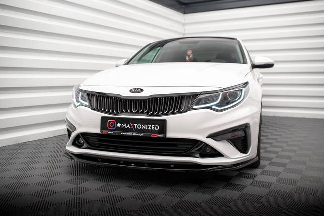 Maxton Front Splitter V.2 Kia Optima Mk4 Facelift - Gloss Black