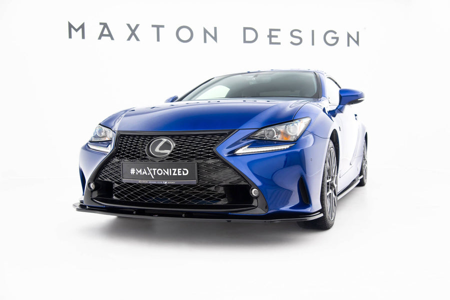 Maxton frontsplitter til Lexus RC Mk1 – blank sort – billede 1 af 6