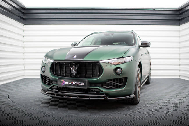 Maxton Front Splitter V.2 Maserati Levante Mk1 - Gloss Black