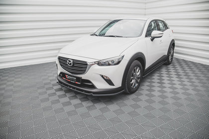 Maxton Front Splitter V.2 Mazda Cx-3 - Gloss Black