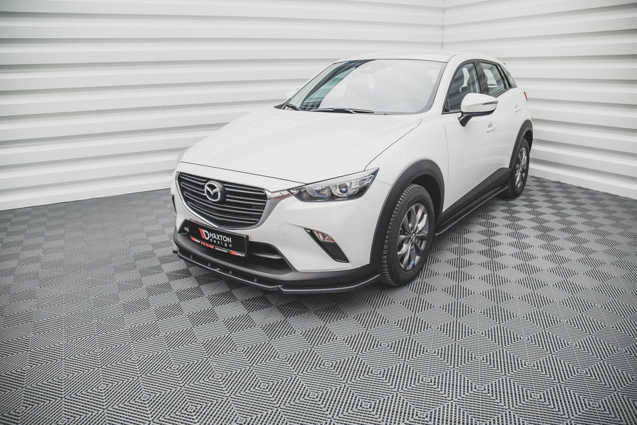 Maxton Front Splitter V.2 Mazda Cx-3 - Gloss Black