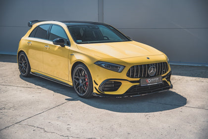 Maxton frontsplitter til Mercedes-AMG A 45 S Aero Pack W177 – blank sort – billede 2 af 6