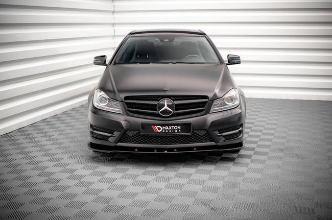 Maxton Front Splitter V.2 Mercedes-Benz C Coupe Amg-Line C204 - Gloss Black