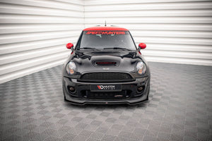 Maxton Front Splitter V.2 Mini Cooper John Cooper Works R56 - Gloss Black