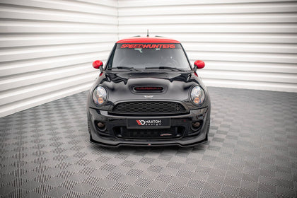Maxton Front Splitter V.2 Mini Cooper John Cooper Works R56 - Gloss Black