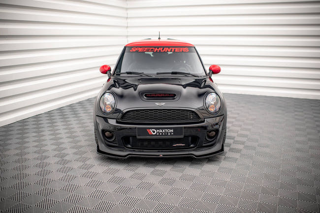 Maxton Front Splitter V.2 Mini Cooper John Cooper Works R56 - Gloss Black