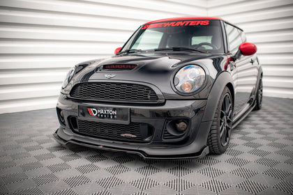 Maxton Front Splitter V.2 Mini Cooper John Cooper Works R56 - Gloss Black