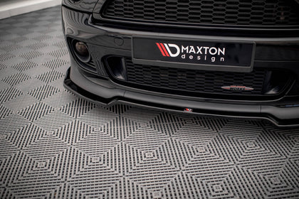 Maxton Front Splitter V.2 Mini Cooper John Cooper Works R56 - Gloss Black