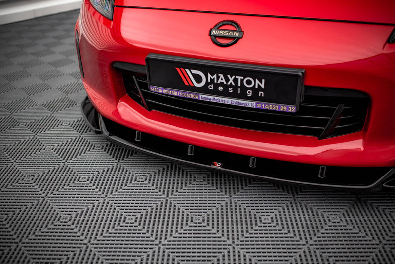 Maxton frontsplitter til Nissan 370Z Facelift – blank sort – billede 3 af 5