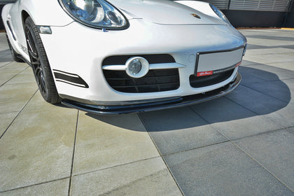 Maxton Front Splitter V.2 Porsche Cayman S 987C  - Gloss Black