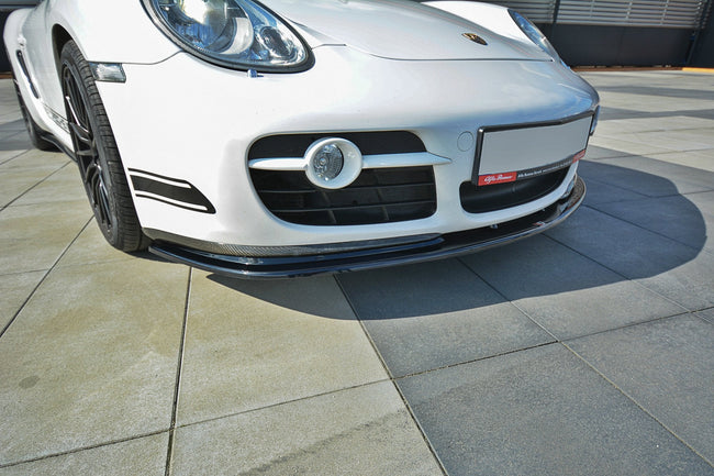 Maxton frontsplitter til Porsche Cayman S 987C – blank sort – billede 1 af 4