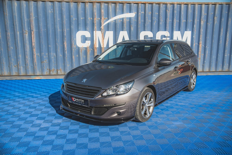 Maxton frontsplitter til Peugeot 308 Mk2 – blank sort – billede 4 af 6