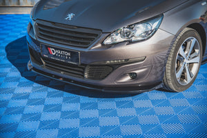 Maxton frontsplitter til Peugeot 308 Mk2 – blank sort – billede 1 af 6