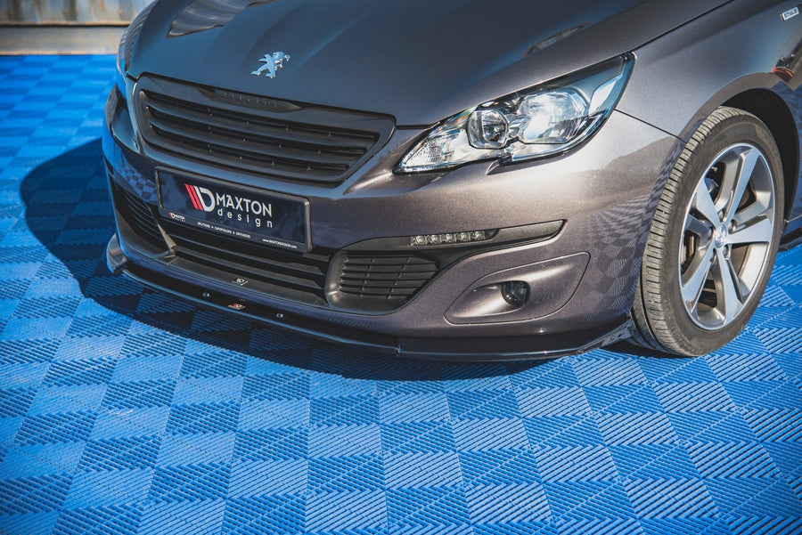 Maxton frontsplitter til Peugeot 308 Mk2 – blank sort – billede 1 af 6