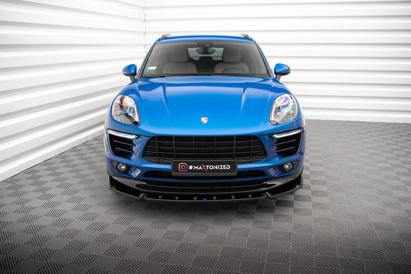 Maxton frontsplitter til Porsche Macan Mk1 – blank sort – billede 2 af 6