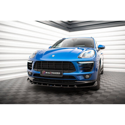 Maxton frontsplitter til Porsche Macan Mk1 – blank sort – billede 1 af 6