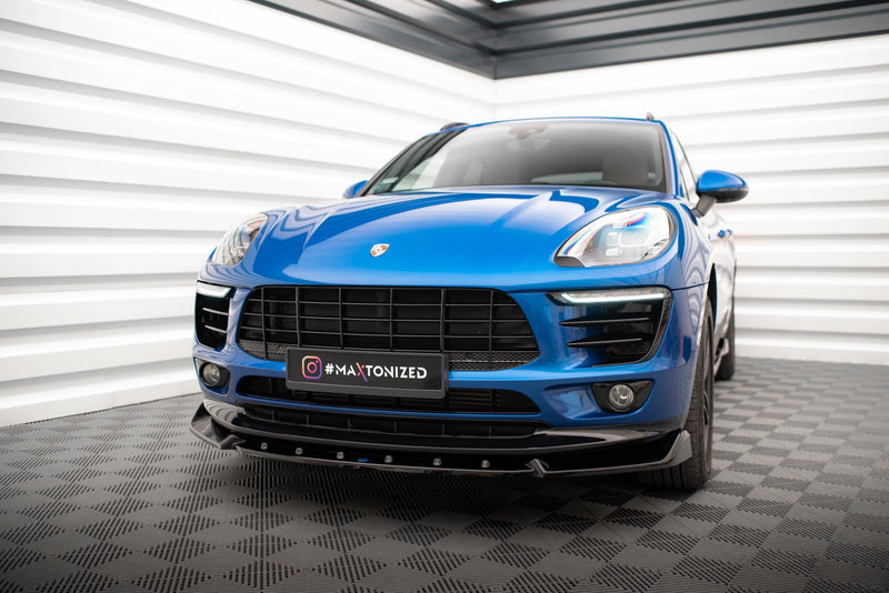 Maxton frontsplitter til Porsche Macan Mk1 – blank sort – billede 1 af 6