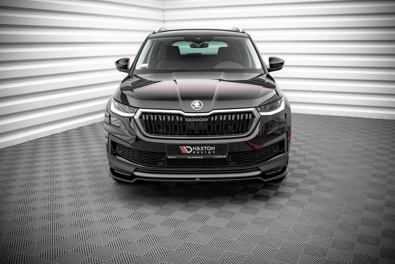 Maxton frontsplitter til Skoda Kodiaq Mk1 Facelift – blank sort – billede 2 af 4
