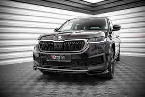 Maxton frontsplitter til Skoda Kodiaq Mk1 Facelift – blank sort – billede 1 af 4