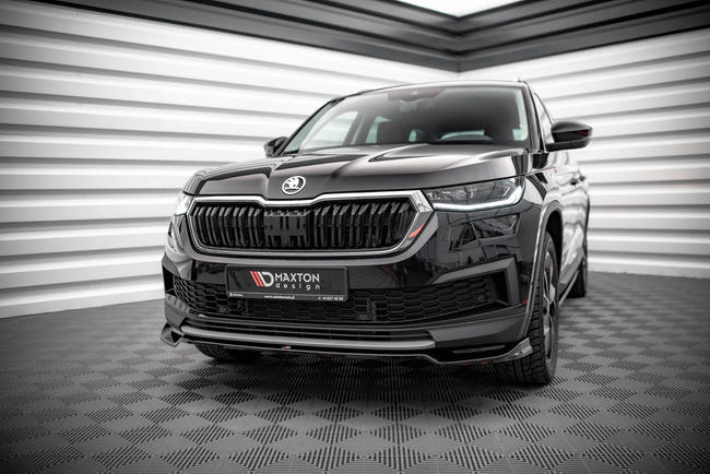Maxton frontsplitter til Skoda Kodiaq Mk1 Facelift – blank sort – billede 1 af 4