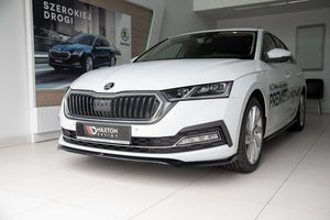 Maxton frontsplitter til Skoda Octavia Mk4 – blank sort – billede 1 af 7