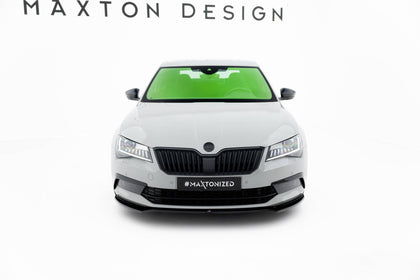 Maxton Front Splitter V.2 Skoda Superb Mk3 - Gloss Black