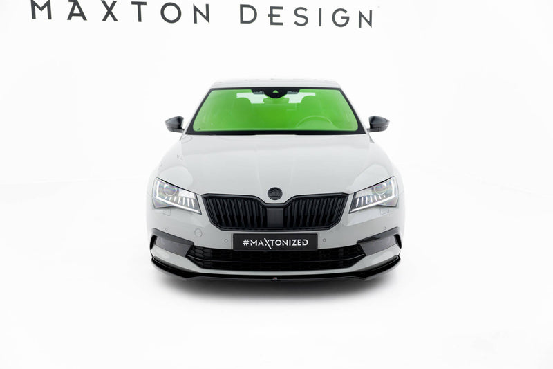Maxton Front Splitter V.2 Skoda Superb Mk3 - Gloss Black