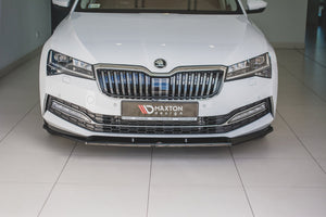 Maxton Front Splitter V.2 Skoda Superb Mk3 Fl - Gloss Black