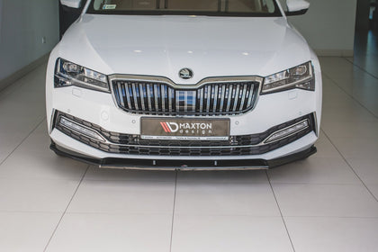 Maxton Front Splitter V.2 Skoda Superb Mk3 Fl - Gloss Black