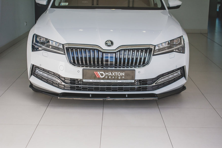 Maxton Front Splitter V.2 Skoda Superb Mk3 Fl - Gloss Black