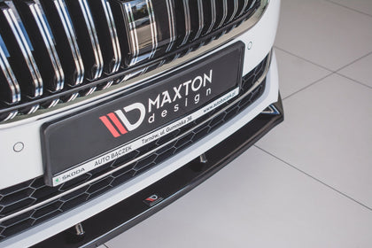 Maxton Front Splitter V.2 Skoda Superb Mk3 Fl - Gloss Black