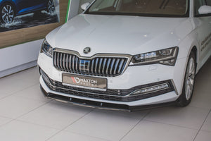 Maxton Front Splitter V.2 Skoda Superb Mk3 Fl - Gloss Black