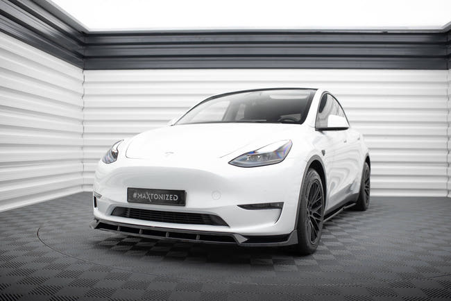 Maxton Front Splitter V.2 Tesla Model Y - Gloss Black