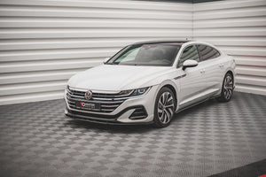Maxton frontsplitter til Volkswagen Arteon R-Line Sedan / Shooting Brake Mk1 Facelift – blank sort – billede 1 af 4