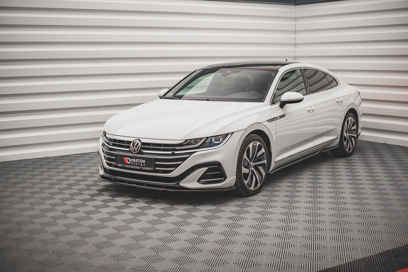 Maxton frontsplitter til Volkswagen Arteon R-Line Sedan / Shooting Brake Mk1 Facelift – blank sort – billede 1 af 4