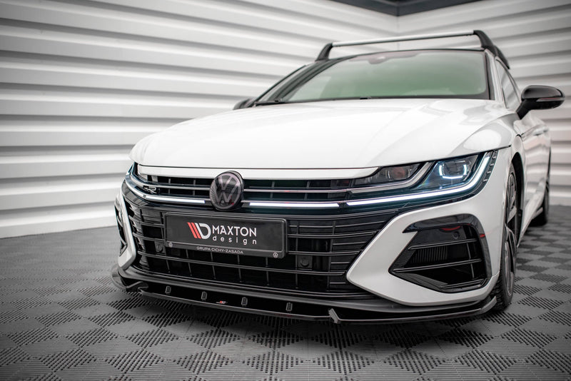 Maxton frontsplitter til Volkswagen Arteon R Sedan / Shooting Brake Mk1 Facelift – blank sort – billede 1 af 5