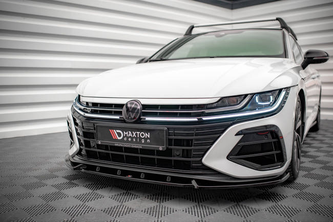 Maxton frontsplitter til Volkswagen Arteon R Sedan / Shooting Brake Mk1 Facelift – blank sort – billede 1 af 5