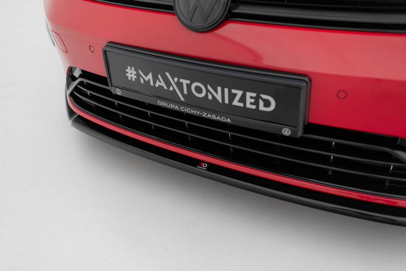 Maxton Front Splitter V.2 VW Golf 7 R / R-Line Facelift - Gloss Black