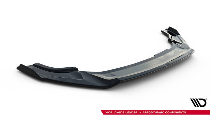 Maxton Front Splitter V.2 VW Golf 7 R / R-Line Facelift - Gloss Black