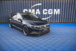 Maxton frontsplitter til Volkswagen Passat B8 – blank sort – billede 1 af 5