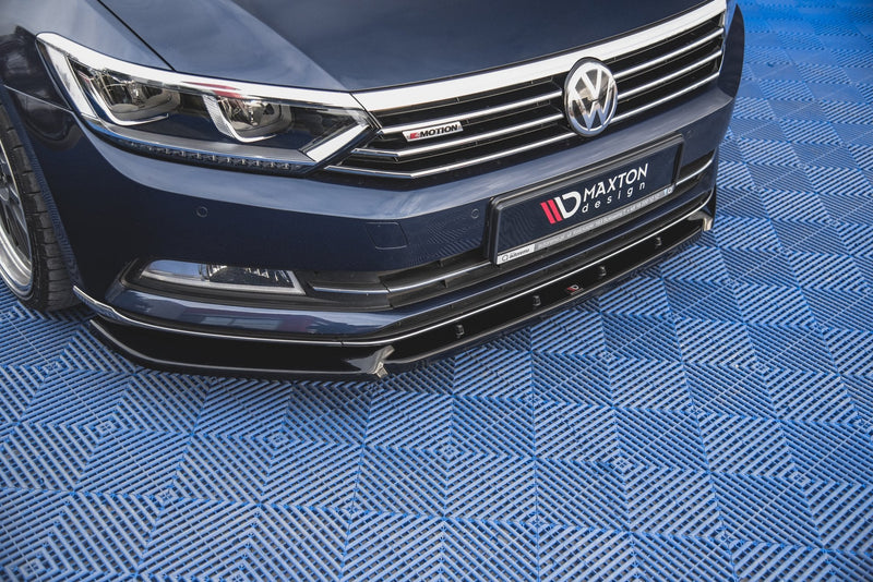 Maxton frontsplitter til Volkswagen Passat B8 – blank sort – billede 3 af 5