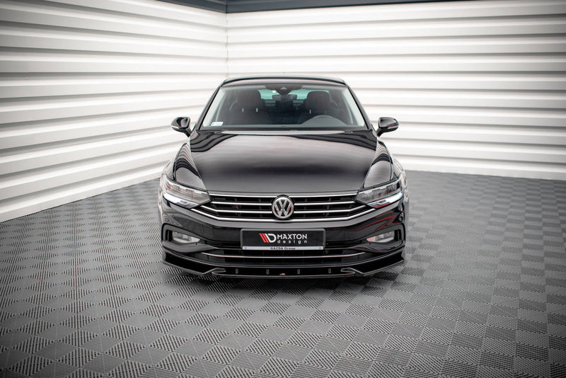Maxton frontsplitter til Volkswagen Passat B8 Facelift – blank sort – billede 2 af 5