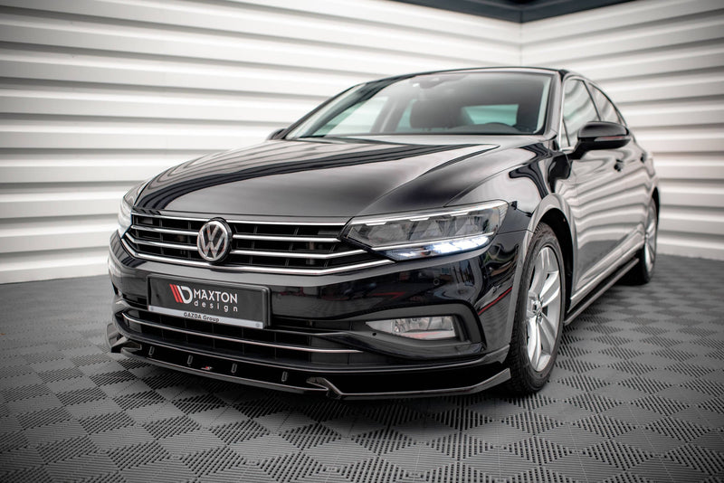 Maxton frontsplitter til Volkswagen Passat B8 Facelift – blank sort – billede 1 af 5