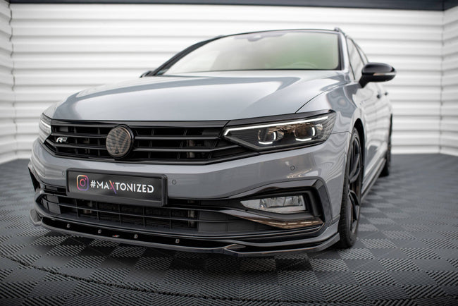 Maxton frontsplitter til Volkswagen Passat R-Line B8 Facelift – blank sort – billede 1 af 6