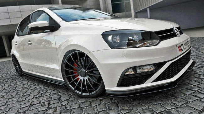 Maxton frontsplitter til Volkswagen Polo GTI Mk5 Facelift – blank sort – billede 1 af 5