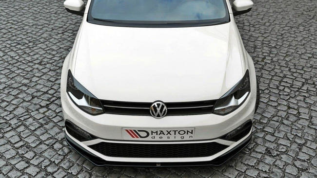 Maxton frontsplitter til Volkswagen Polo GTI Mk5 Facelift – blank sort – billede 2 af 5