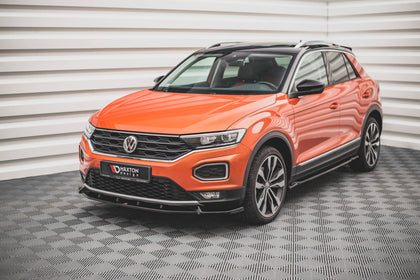 Maxton frontsplitter til Volkswagen T-Roc Mk1 – blank sort – billede 1 af 4