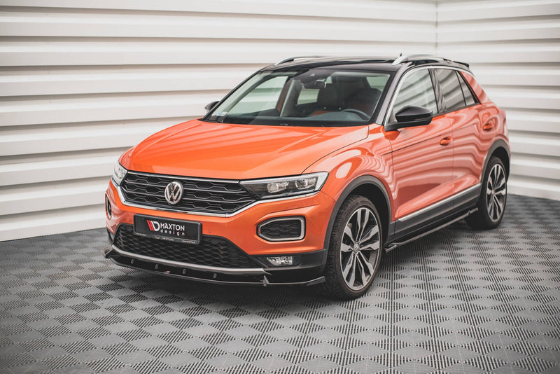Maxton frontsplitter til Volkswagen T-Roc Mk1 – blank sort – billede 1 af 4